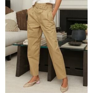 Levi’s High Loose Taper Belted Pleated Paper Bag Waist Trouser Pant Incense Tan